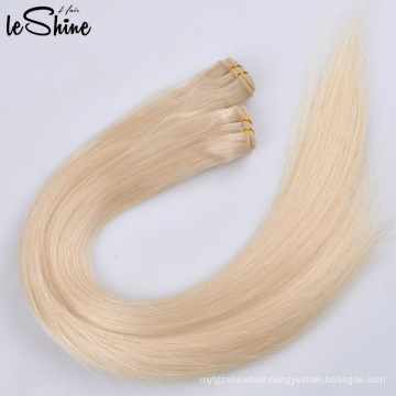 Thick Bottom Russian Human Hair Extensions Weft 613 Color